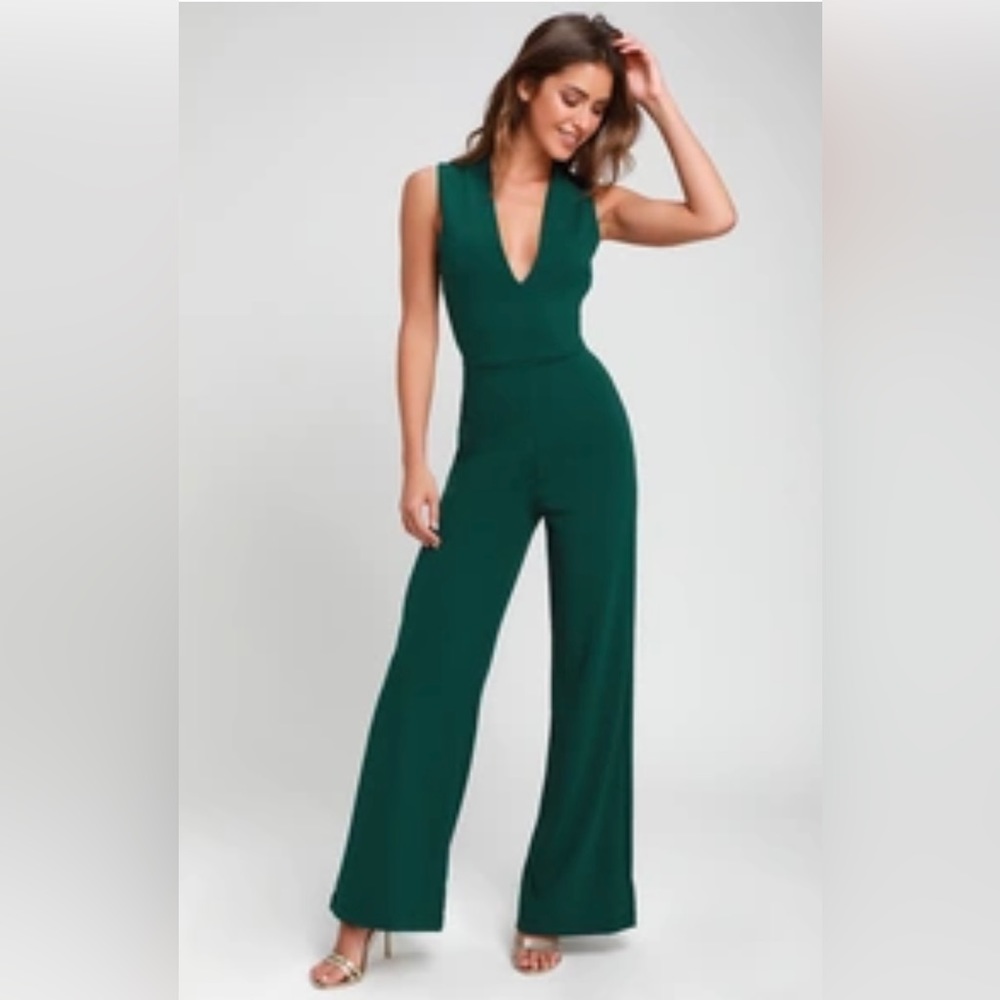 Lulus Thinking Out Loud Backless Jumpsuit